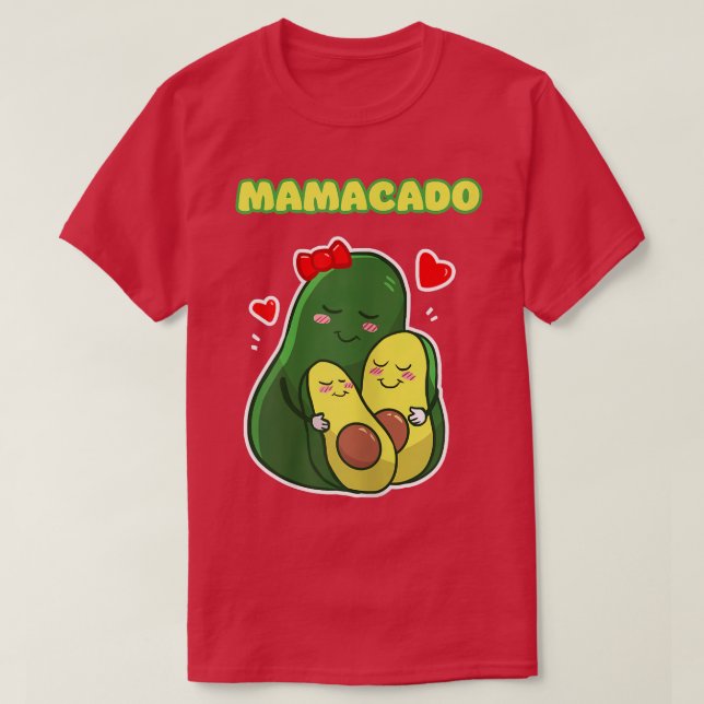 Camiseta Mulheres Engraçadas Mamacado Avocado Mãe (Frente do Design)