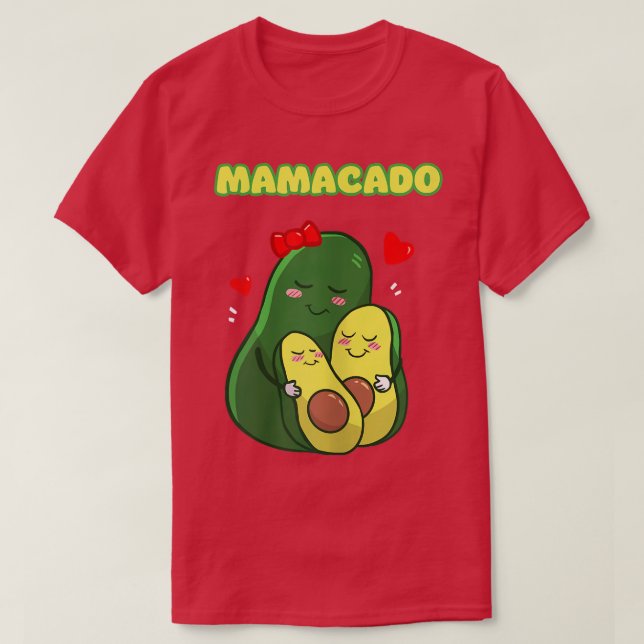 Camiseta Mulheres Engraçadas Mamacado Avocado Mãe Bonita (Frente do Design)