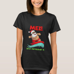 Camiseta Mulheres Engraçadas Mele Kalikimaka Roupa de Homen