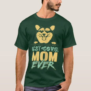Camiseta Mulheres Engraçadas Melhor Corgi Mãe Alguma vez en