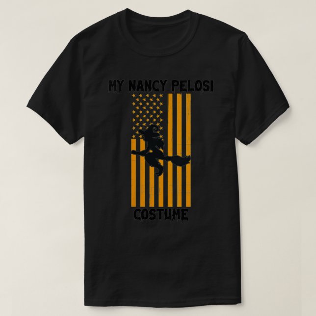 Camiseta Mulheres Engraçadas Nancy Pelosi Feiticeira Voador (Frente do Design)