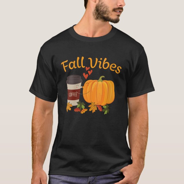 Camiseta Mulheres Engraçadas Queda Víblias Casal Pumpkin Cu (Frente)