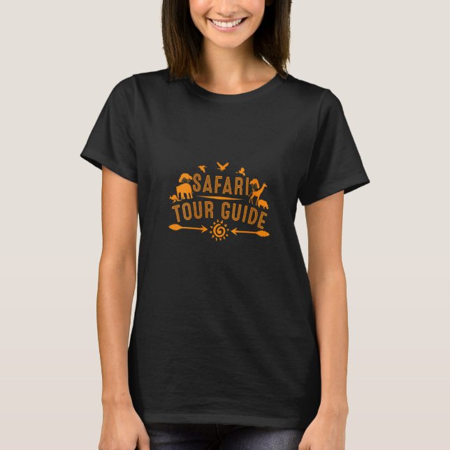 Camiseta Mulheres Engraçadas Safari Guia Legal Africano Saf (Frente)