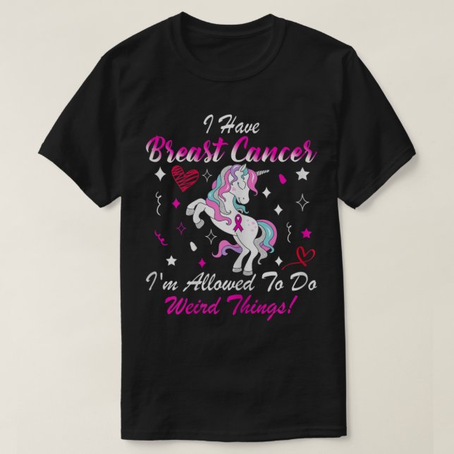 Camiseta Mulheres Engraçadas Sensibilização para o Cancer d (Frente do Design)
