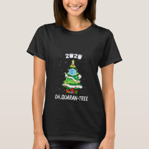 Camiseta Mulheres Engraçadas Snowy 2020 Quarantine Árvore d