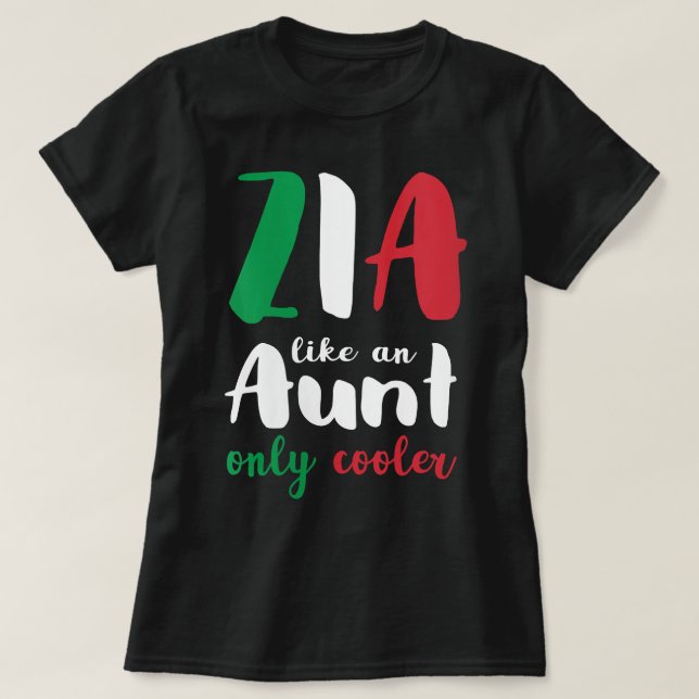 Camiseta Mulheres Engraçadas Zia Tia Italiana Apenas Gift V (Frente do Design)
