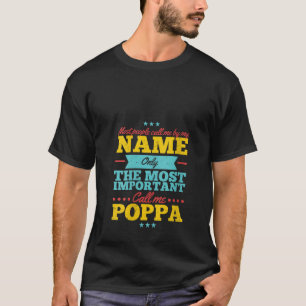 Camiseta Mulheres Engraçado Dia do Pai para Poppa homens de