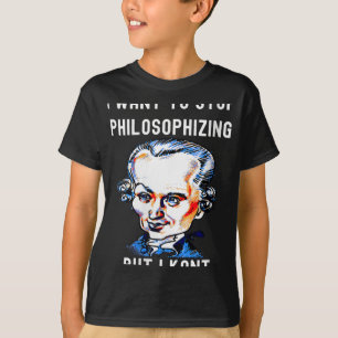 Camiseta Mulheres Engraçado Eu Quero Parar de Filosofar Mas