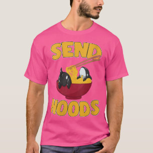 Camiseta Mulheres Enviam Noods Kawaii Orca Whale Ramen Nood