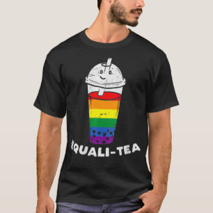 Camiseta Mulheres Equalitea Rainbow Boba Bubble milk Tea Ga