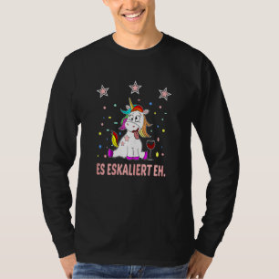 Camiseta Mulheres Es Escaliert Eh Sauf Unicorn Wine Dizendo