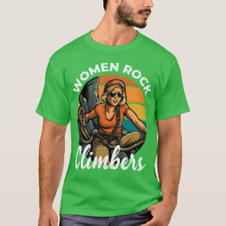 Camiseta Mulheres Escaladoras de Rocha escaladora de rocha