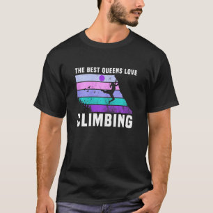 Camiseta Mulheres Escalam Rapariga Retroativa Rocha Sunset