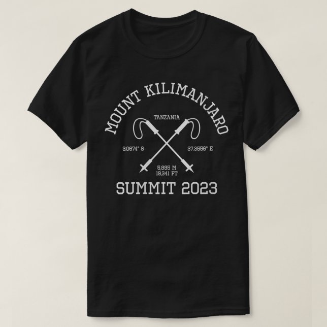 Camiseta Mulheres Escalaram o Monte Kilimanjaro Cúpula 2023 (Frente do Design)