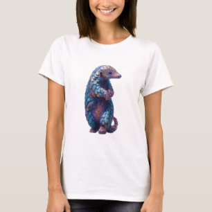 Camiseta Mulheres Escamosas Roxas e Azuis Iridescentes