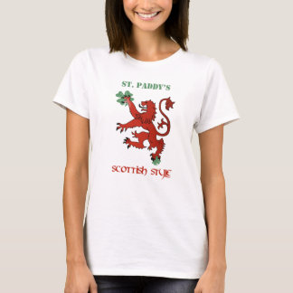 Camiseta Mulheres escocesas do estilo