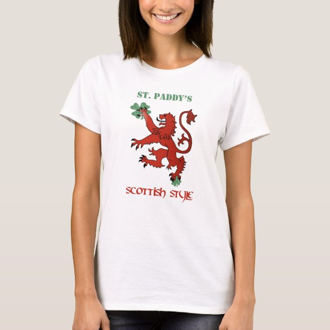 Camiseta Mulheres escocesas do estilo (Frente)