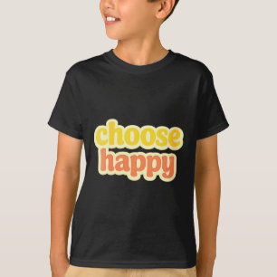 Camiseta Mulheres Escolhem Feliz - Felicidade Minimalista R