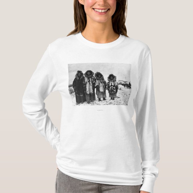 Camiseta Mulheres Eskimo na fotografia de Alaska (Frente)