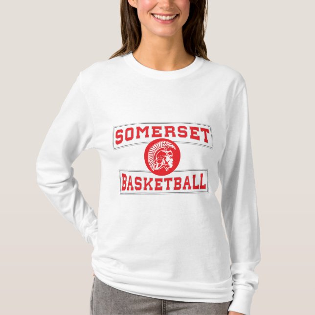 Camiseta Mulheres espartanos da Longo-Capa do basquetebol (Frente)
