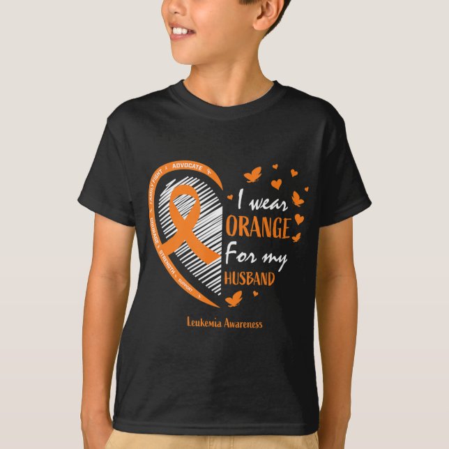 Camiseta Mulheres Esposas Eu Visto Laranja Para Meu Marido  (Frente)
