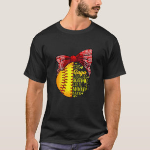 Camiseta Mulheres Essa Gaga Ama Sua Garota de Softbol Softb