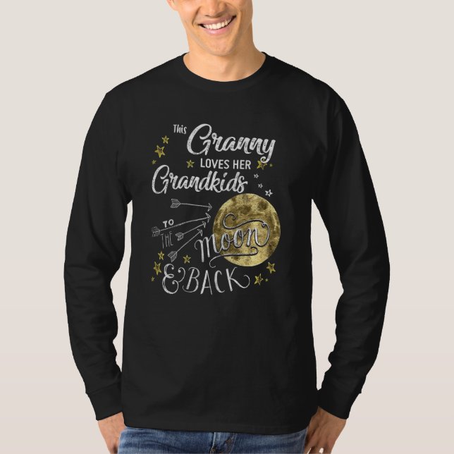 Camiseta Mulheres Esta Avó Ama Seus Netos Até a Lua (Frente)