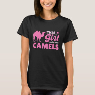 Camiseta Mulheres Esta Garota Realmente Ama Camelos Camelo