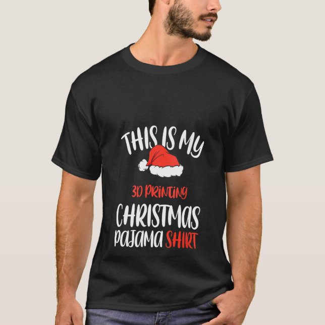 Camiseta Mulheres Este é Meu Pai Natal da Impressora 3d (Frente)