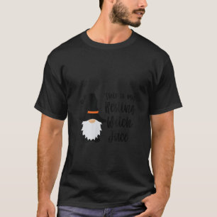 Camiseta Mulheres Este É Meu Rosto de Bruxa Descansando Div