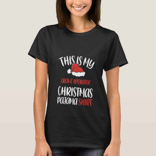 Camiseta Mulheres Este é o meu guindaste de natal (Frente)
