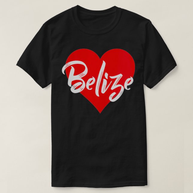Camiseta Mulheres Eu Adoro Belize Tshirt Belizean Lover Gif (Frente do Design)