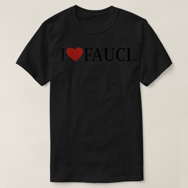 Camiseta Mulheres Eu Adoro Fauci Heart Engraçado Meme Scien (Frente do Design)