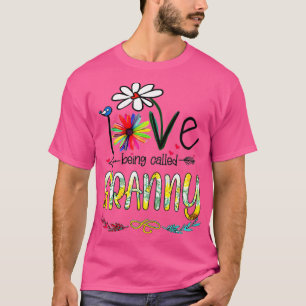 Camiseta Mulheres Eu Adoro Ser Chamada De Avó Mãe De Girass