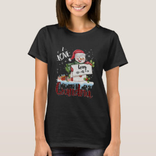 Camiseta Mulheres Eu Adoro Ser Vovó Snowman Fu Natal