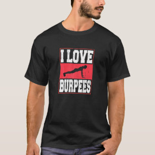 Camiseta Mulheres Eu Amo Burpees Fitness Fisiculturismo Fem