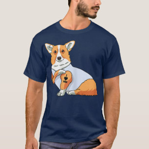 Camiseta Mulheres Eu Amo Mamãe Tatô Engraçado Corgi Cachorr