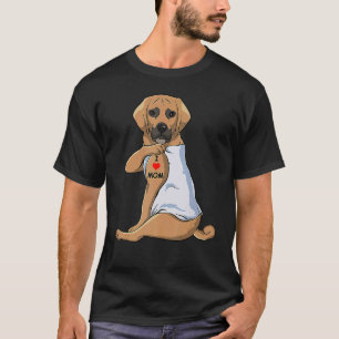 Camiseta Mulheres Eu Amo Mamãe Tatô Puggle Mamãe Cachorro M