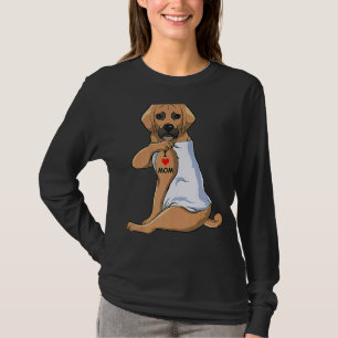 Camiseta Mulheres Eu Amo Mamãe Tatô Puggle Mamãe Cachorro M