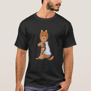 Camiseta Mulheres Eu Amo Mamãe Tatto Norwich Terrier Mãe Cã