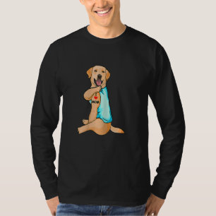 Camiseta Mulheres Eu Amo Mamãe Tatuagem Labrador Mãe Cachor