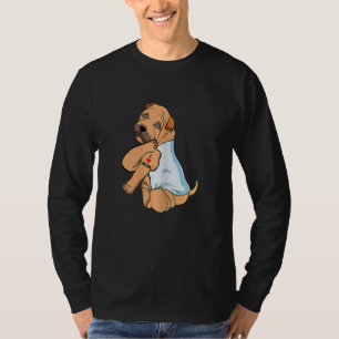 Camiseta Mulheres Eu Amo Mamãe Tatuagem Shar Pei Mãe Cachor