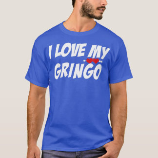Camiseta Mulheres Eu Amo Meu Dia de os namorados Gringo Par