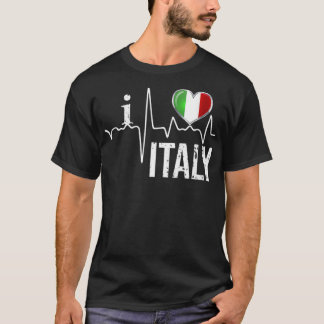 Camiseta Mulheres Eu Amo Sinalizador de Pulso Italiano