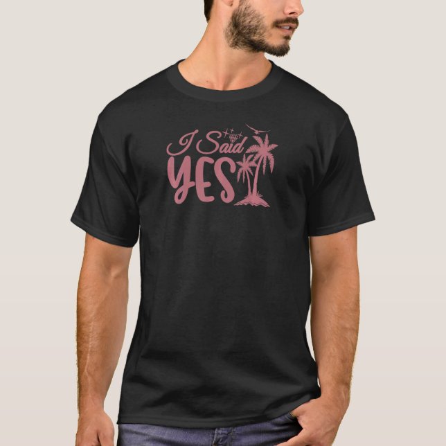 Camiseta Mulheres Eu Disse Sim Festa de Despedida de Soltei (Frente)