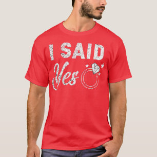 Camiseta Mulheres Eu Disse Sim Festa de Solteira Noiva Dama