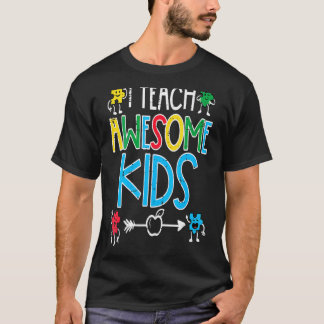 Camiseta Mulheres Eu Ensino Crianças Incríveis Consciência