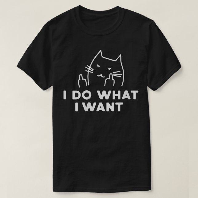 Camiseta Mulheres Eu Faço O Que Quero Gato VNeck (Frente do Design)