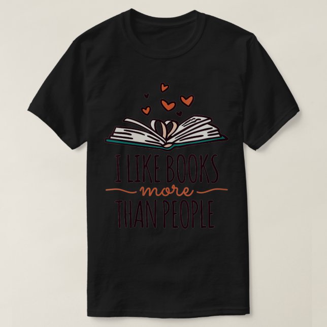 Camiseta Mulheres Eu Gosto Mais De Livros Do Que De Pessoas (Frente do Design)