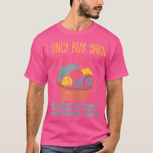 Camiseta Mulheres Eu Só Comprar Yarn Cochilando Knitti